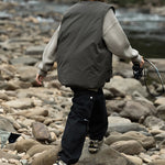 Load image into Gallery viewer, V-NECK TAPE TIGHTENING &amp; ZIPPER PUFFER VEST
