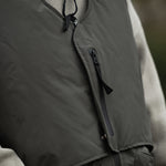 Load image into Gallery viewer, V-NECK TAPE TIGHTENING &amp; ZIPPER PUFFER VEST
