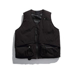 Load image into Gallery viewer, V-NECK TAPE TIGHTENING &amp; ZIPPER PUFFER VEST
