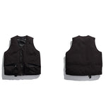 Load image into Gallery viewer, V-NECK TAPE TIGHTENING &amp; ZIPPER PUFFER VEST
