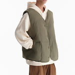 Load image into Gallery viewer, V-NECK WARM PUFFER VEST JACKET
