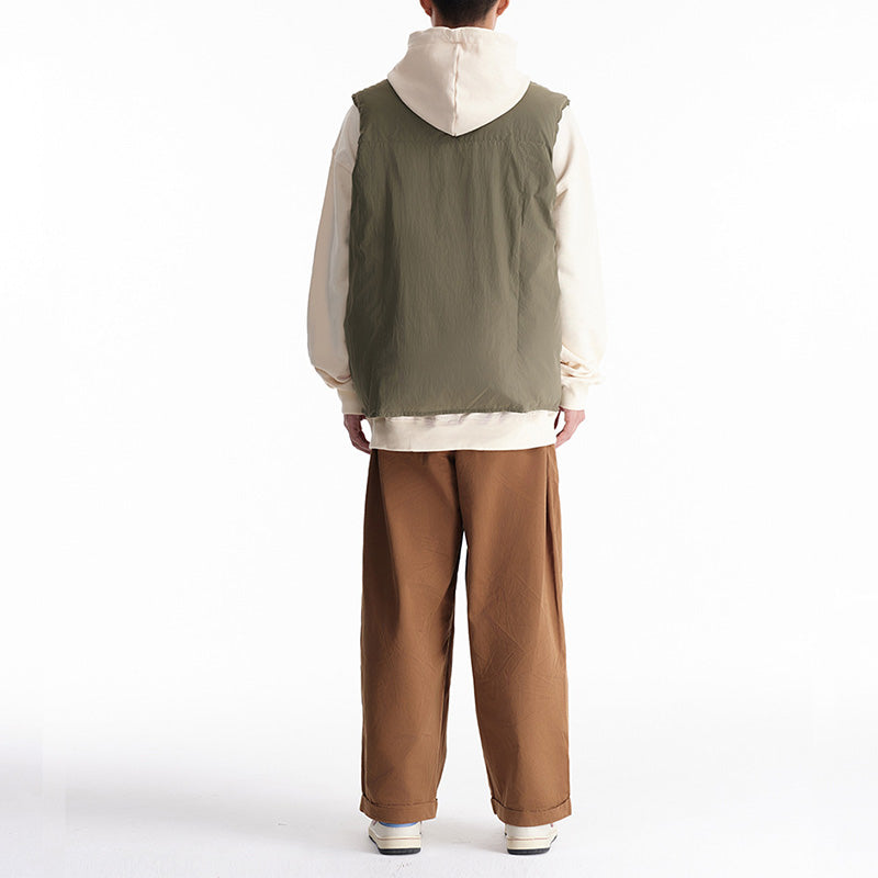 V-NECK WARM PUFFER VEST JACKET