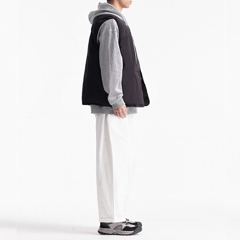 V-NECK WARM PUFFER VEST JACKET