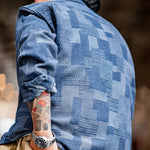 Load image into Gallery viewer, VINTAGE BLUE PANEL DENIM SHIRT
