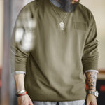 Load image into Gallery viewer, WAFFLE VELCRO LONG-SLEEVED SWEATSHIRT WITH BROOCH
