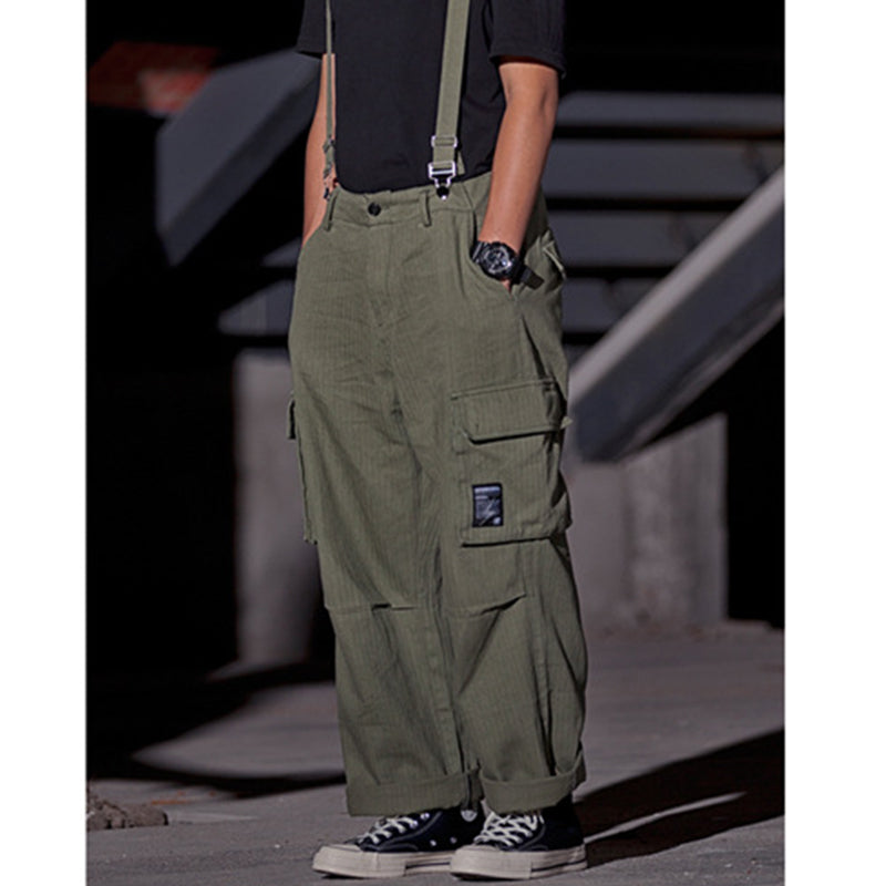 WIDE-LEG BRACES PANT