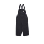 Load image into Gallery viewer, smiley-badge-print-denim-casual-wide-leg-suspenders
