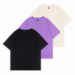Load image into Gallery viewer, 3 PACK 200G PURE COTTON HALF-SLEEVES WITH DROPPED SHOULDER T-SHIRT
