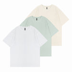 Load image into Gallery viewer, 3 PACK 200G PURE COTTON HALF-SLEEVES WITH DROPPED SHOULDER T-SHIRT

