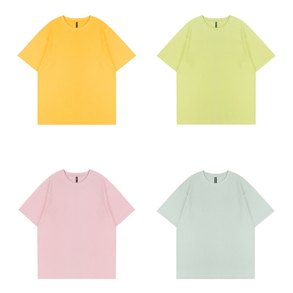 200G PURE COTTON HALF-SLEEVES WITH DROPPED SHOULDER T-SHIRT