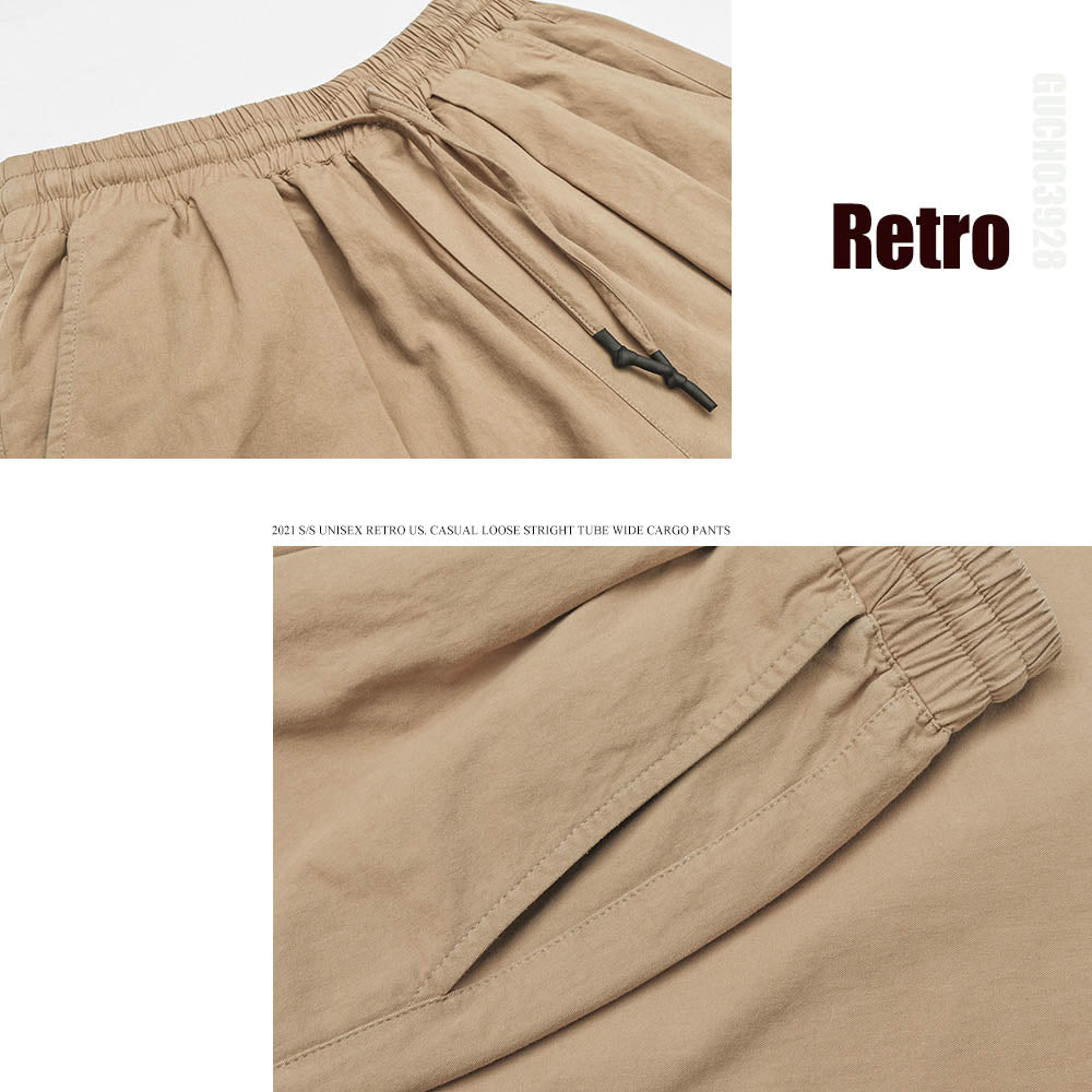 STRIGHT CARGO CROPPED TROUSERS