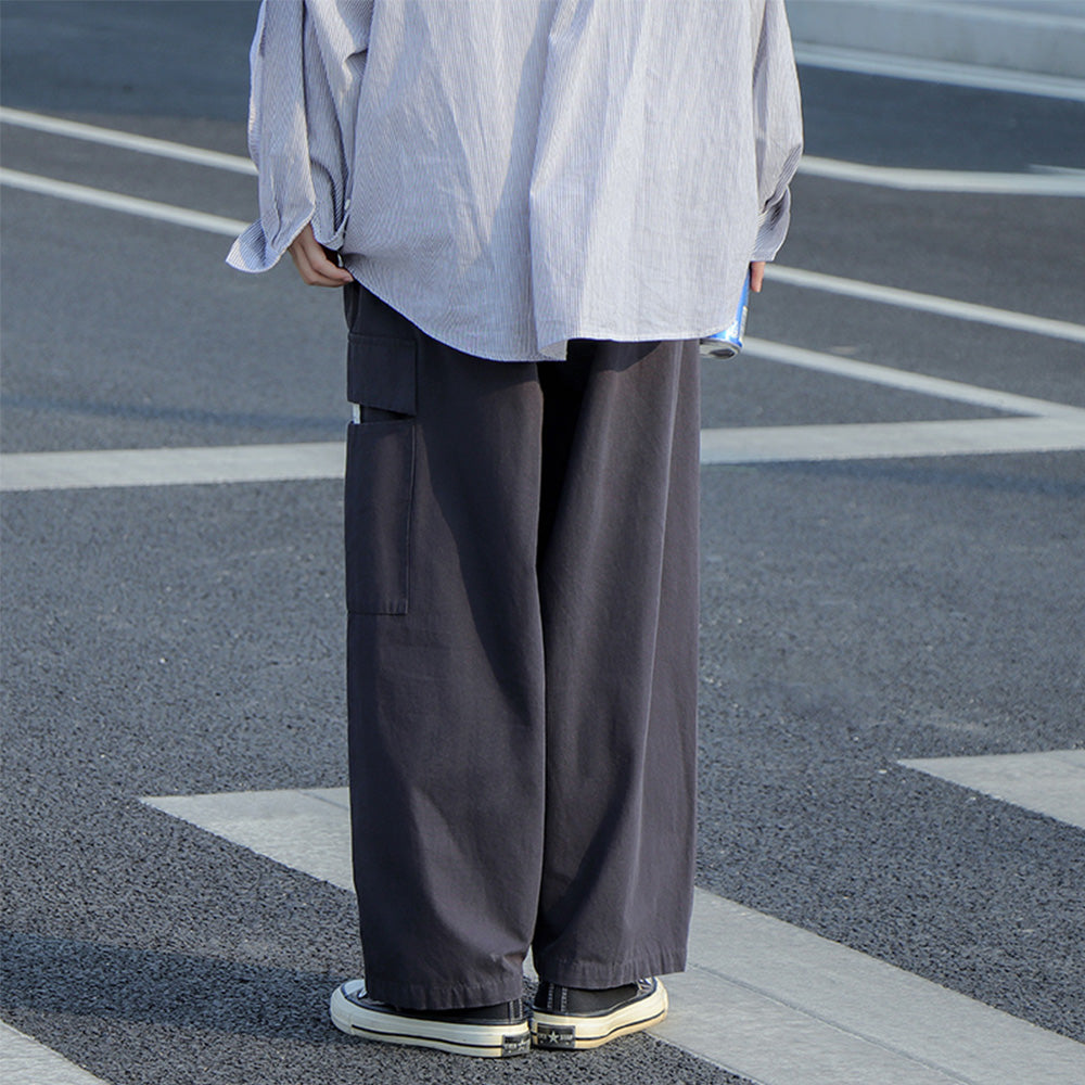 STRIGHT CARGO CROPPED TROUSERS