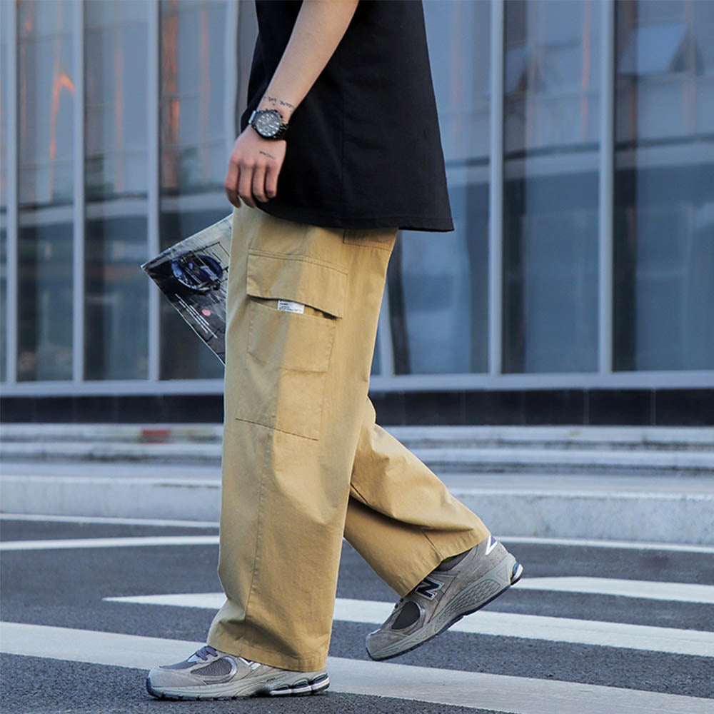 STRIGHT CARGO CROPPED TROUSERS