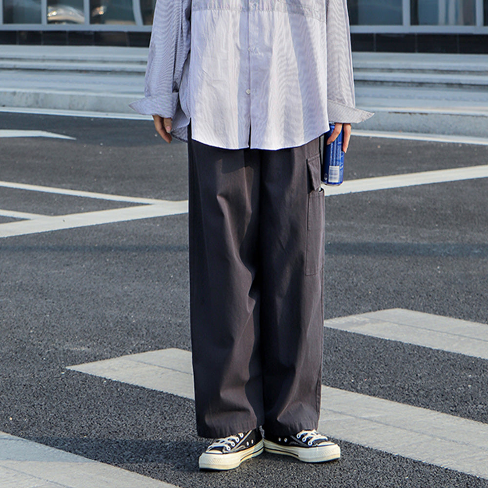 STRIGHT CARGO CROPPED TROUSERS