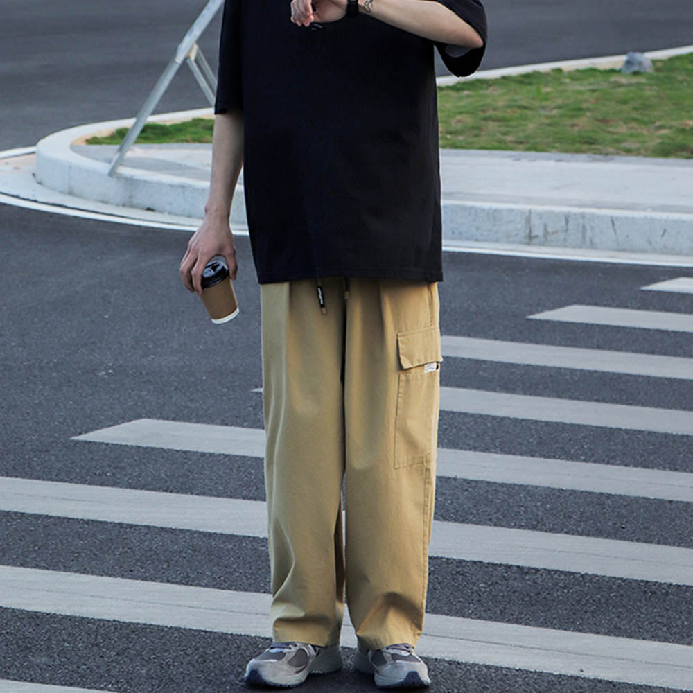 STRIGHT CARGO CROPPED TROUSERS