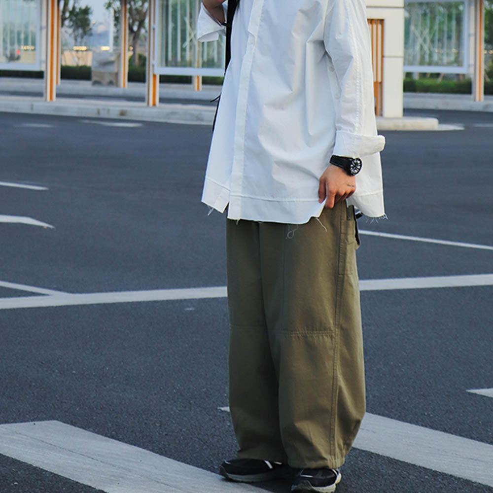 JAPANESE LOOSE-FITTING WIDE-LEG WITH STRAIGHT DRAPE CASUAL STREET TREND TROUSERS