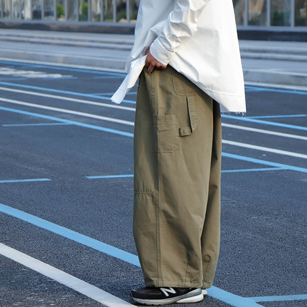 JAPANESE LOOSE-FITTING WIDE-LEG WITH STRAIGHT DRAPE CASUAL STREET TREND TROUSERS