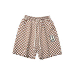 Load image into Gallery viewer, ALLOVER PLAID PATCHWORK SHORTS
