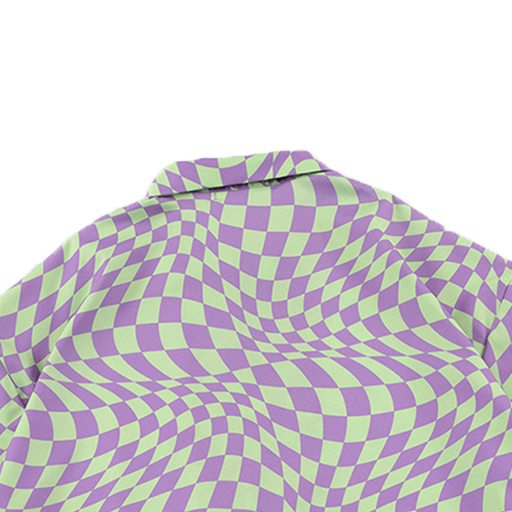 CHECKBOARD SPACE DISTORTION PHANTOM SHORT SLEEVES