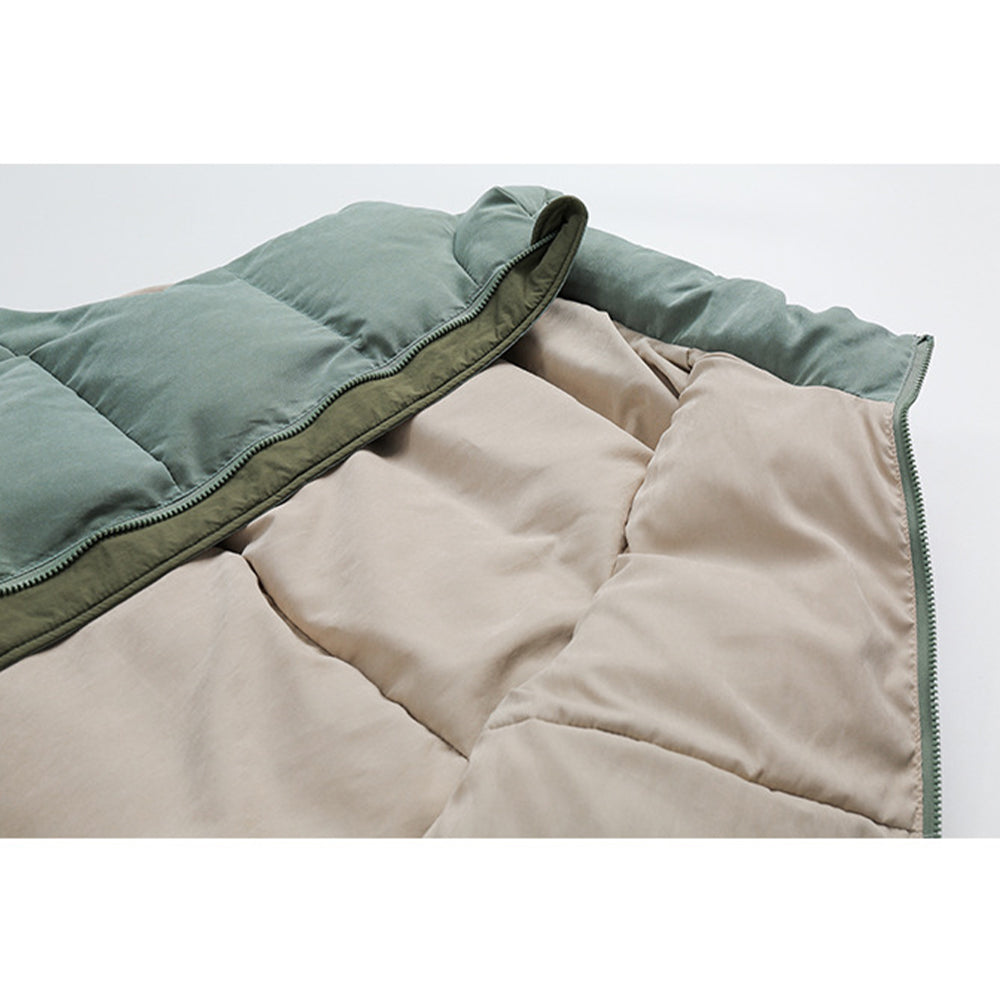 COLORBLOCK POCKET PUFFER VEST