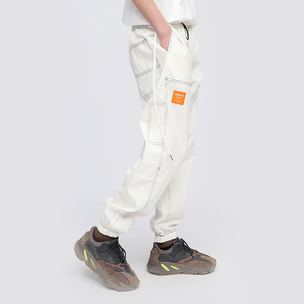 COMIC STRIPS EMBELLISHED COMFY TROUSERS WHITE PANTS