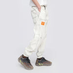 Load image into Gallery viewer, COMIC STRIPS EMBELLISHED COMFY TROUSERS WHITE PANTS
