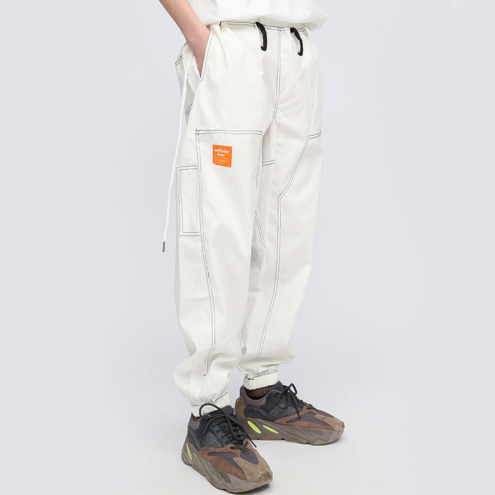 COMIC STRIPS EMBELLISHED COMFY TROUSERS WHITE PANTS