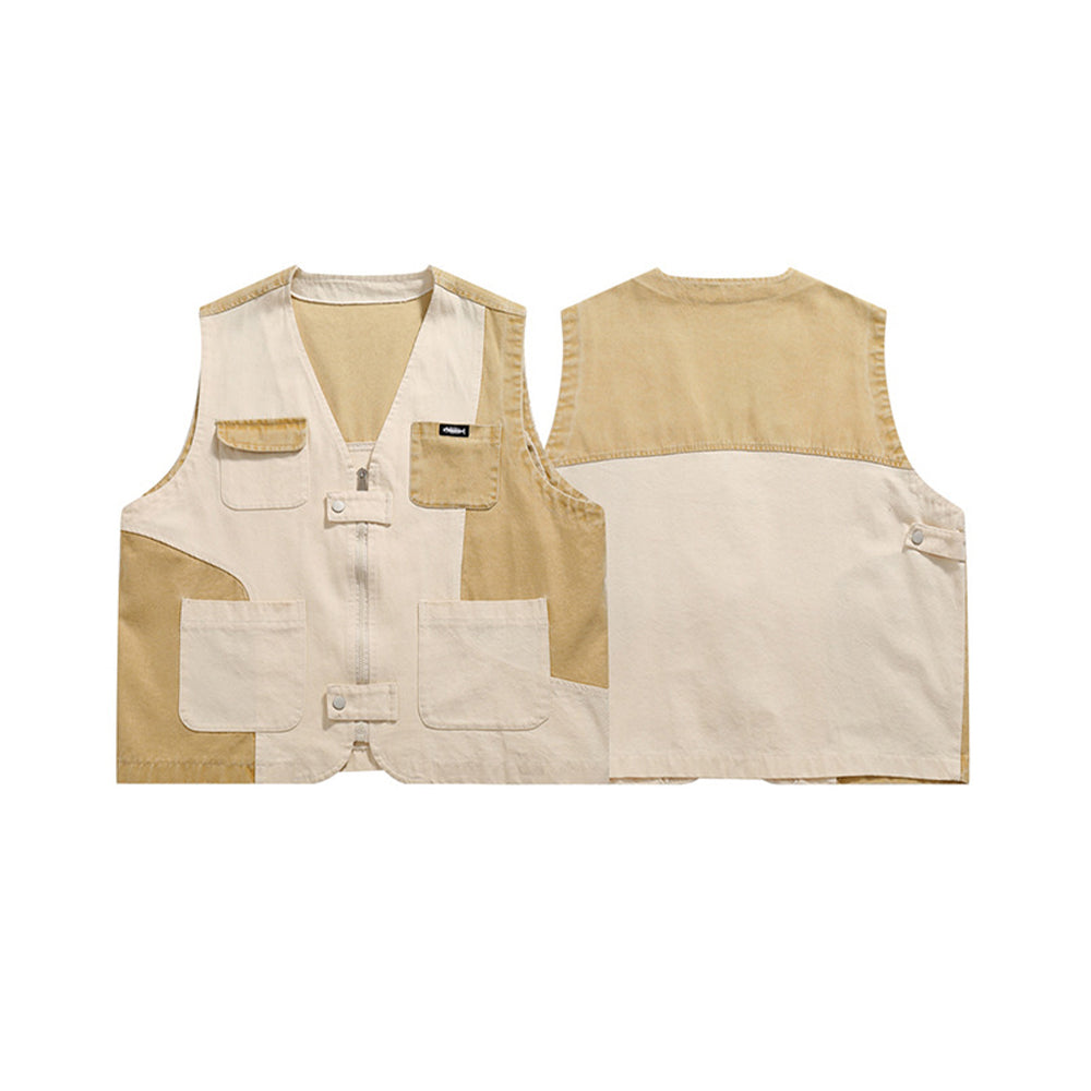 CONTRAST COLOR PANEL VEST