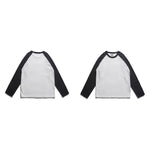 Load image into Gallery viewer, CREW-NECK RAGLAN 100% CUTTON RETRO COLOR CONTRAST LONG SLEEVES
