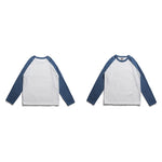 Load image into Gallery viewer, CREW-NECK RAGLAN 100% CUTTON RETRO COLOR CONTRAST LONG SLEEVES
