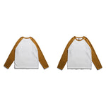 Load image into Gallery viewer, CREW-NECK RAGLAN 100% CUTTON RETRO COLOR CONTRAST LONG SLEEVES
