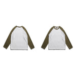 Load image into Gallery viewer, CREW-NECK RAGLAN 100% CUTTON RETRO COLOR CONTRAST LONG SLEEVES
