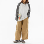 Load image into Gallery viewer, CREW-NECK RAGLAN 100% CUTTON RETRO COLOR CONTRAST LONG SLEEVES
