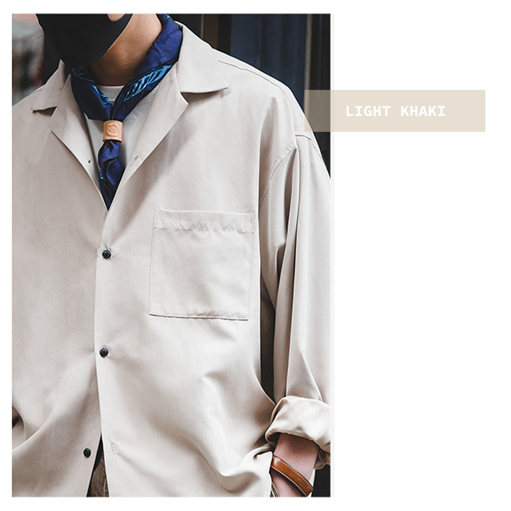 CUBAN COLLAR SUIT DESIGN GUAYABERA RETRO LONG-SLEEVED OUTFITS SHIRT