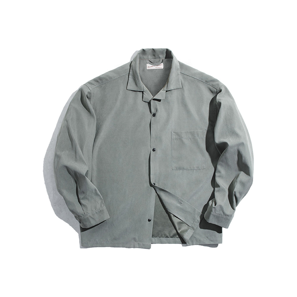 CUBAN COLLAR SUIT DESIGN GUAYABERA RETRO LONG-SLEEVED OUTFITS SHIRT