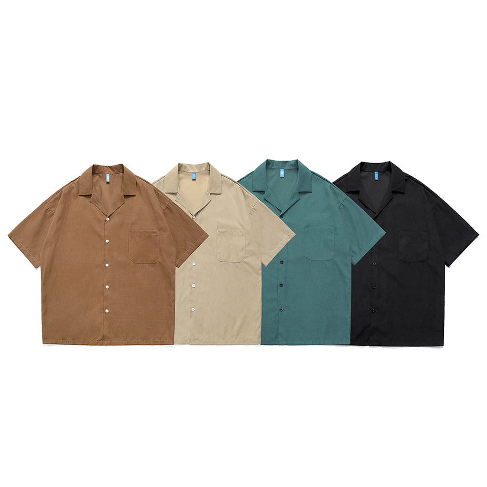 CUBAN COLLAR SUIT DESIGN GUAYABERA RETRO SHORT-SLEEVED OUTFITS SHIRT