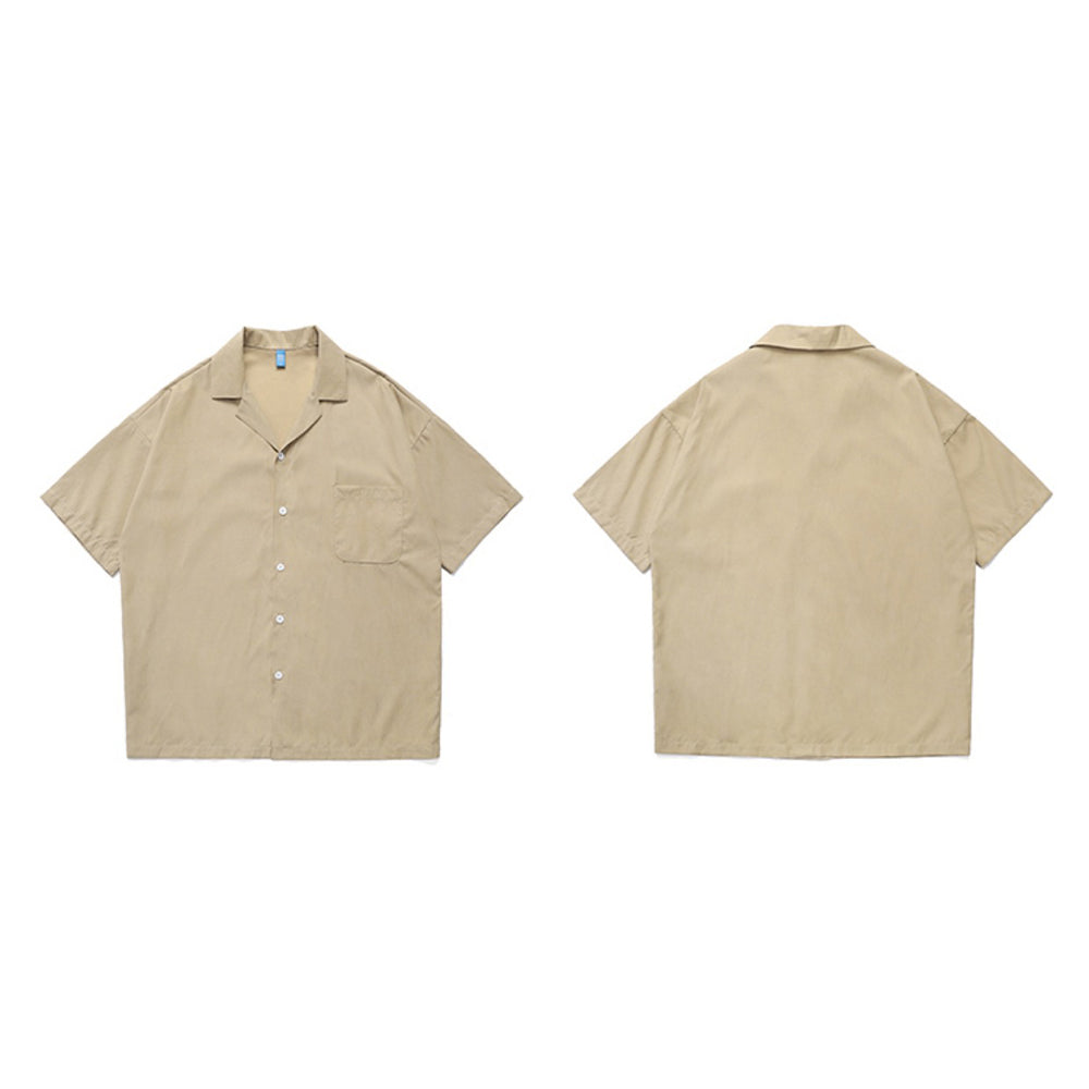 CUBAN COLLAR SUIT DESIGN GUAYABERA RETRO SHORT-SLEEVED OUTFITS SHIRT