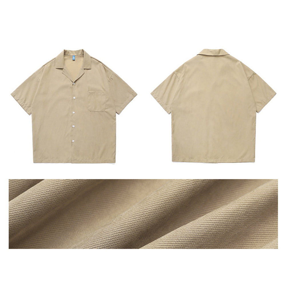 CUBAN COLLAR SUIT DESIGN GUAYABERA RETRO SHORT-SLEEVED OUTFITS SHIRT