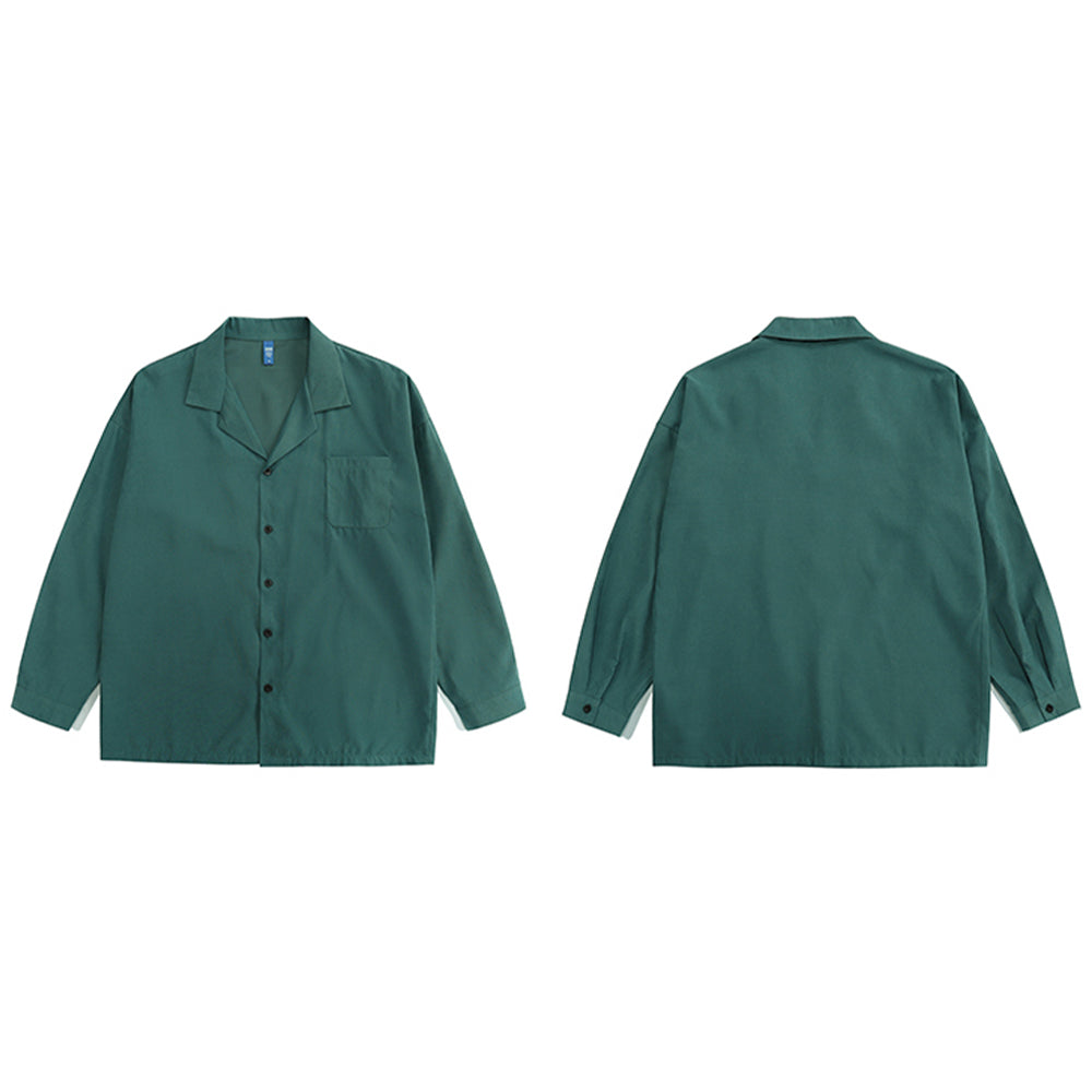 CUBAN COLLAR SUIT DESIGN GUAYABERA RETRO LONG-SLEEVED OUTFITS SHIRT