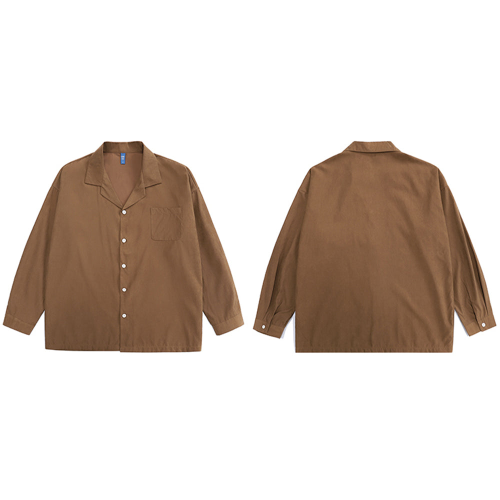 CUBAN COLLAR SUIT DESIGN GUAYABERA RETRO LONG-SLEEVED OUTFITS SHIRT