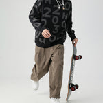 Load image into Gallery viewer, DIGITAL CREW NECK KNIT PULLOVER SWEATER
