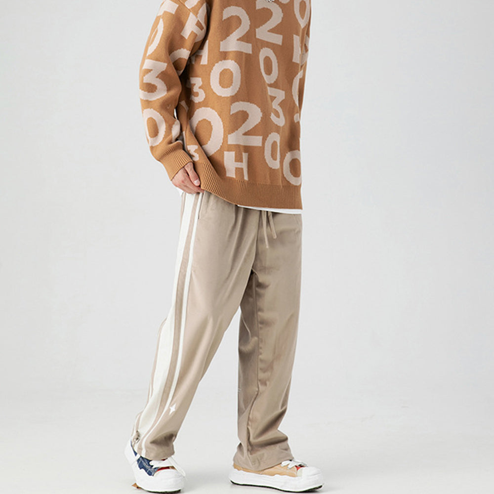 DIGITAL CREW NECK KNIT PULLOVER SWEATER