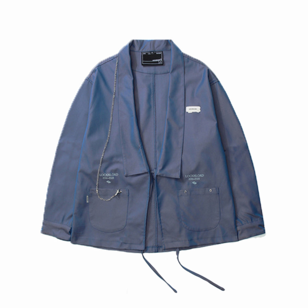 DISCOLORATION CARDIGAN ROBE KIMONO LOOSE JACKET