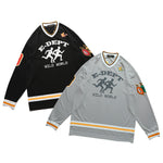 Load image into Gallery viewer, DRAPED LOOSE LONG-SLEEVED TOP MESH &amp; BREATHABLE SPORTS WITH LETTER PRINT
