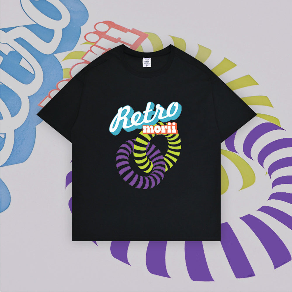 300G COTTON DROPPED SHOULDER OVERSIZE STREET HIP-HOP T-SHIRT