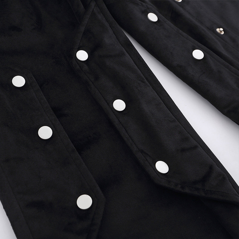 HOTFIX RHINESTONE VIBE VELVET  HIP-HOP PANTS