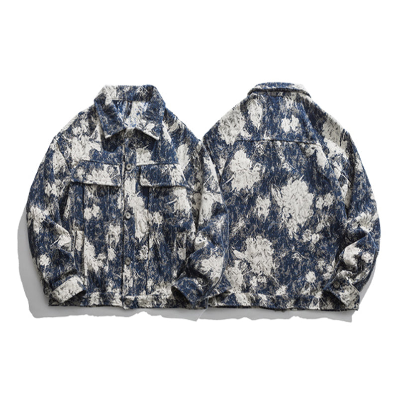 JAPANESE RETRO LAZY DENIM JACQUARD JACKET