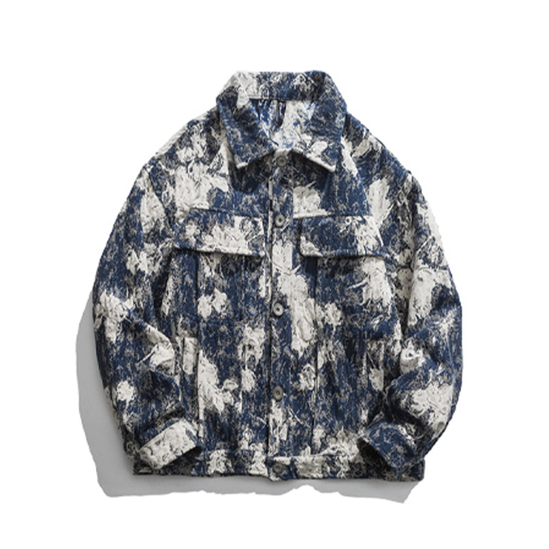 JAPANESE RETRO LAZY DENIM JACQUARD JACKET