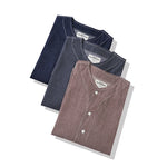 Load image into Gallery viewer, HEAVYWEIGHT STRIPED PLAIN DENIM BASEBALL COLLAR JACKET
