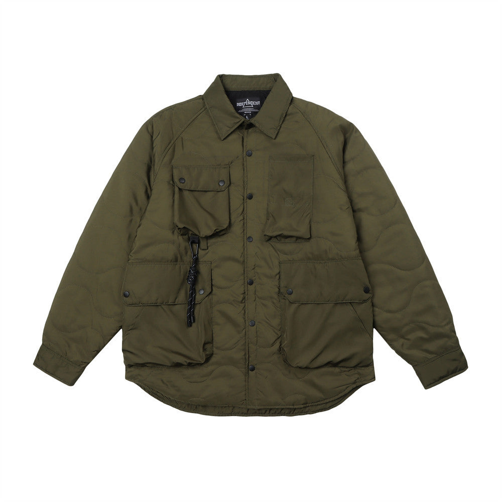 MILITARY LOOSE LAPEL PADDED JACKET